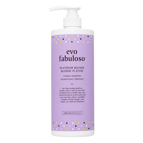 Evo Fabuloso Platinum Blonde Toning Shampoo 1 Liter Baslerbeauty