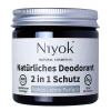 Niyok Crema desodorante antitranspirante 2 en 1 - coco | sin perfume 40 ml - 1