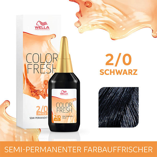 Wella Color Fresh pH 6.5 - Acid 2/0 Schwarz, 75 ml - 1