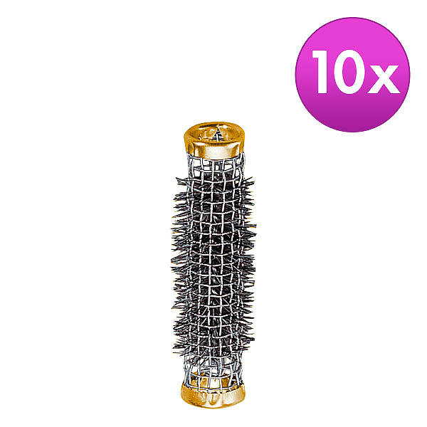 MyBrand Wire hair curler with bristles Gold color, Ø 13 mm, Per package 10 pieces - 1