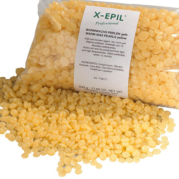 X-Epil Perle di cera calda Giallo, sacchetto da 500 g, 500 g - 1