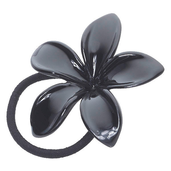 Braid rubber flower Black - 1