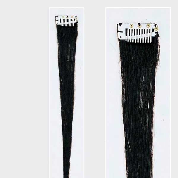 Solida Bel Hair Mini Stringy Jamie Echthaar-Strähne Schwarz - 1