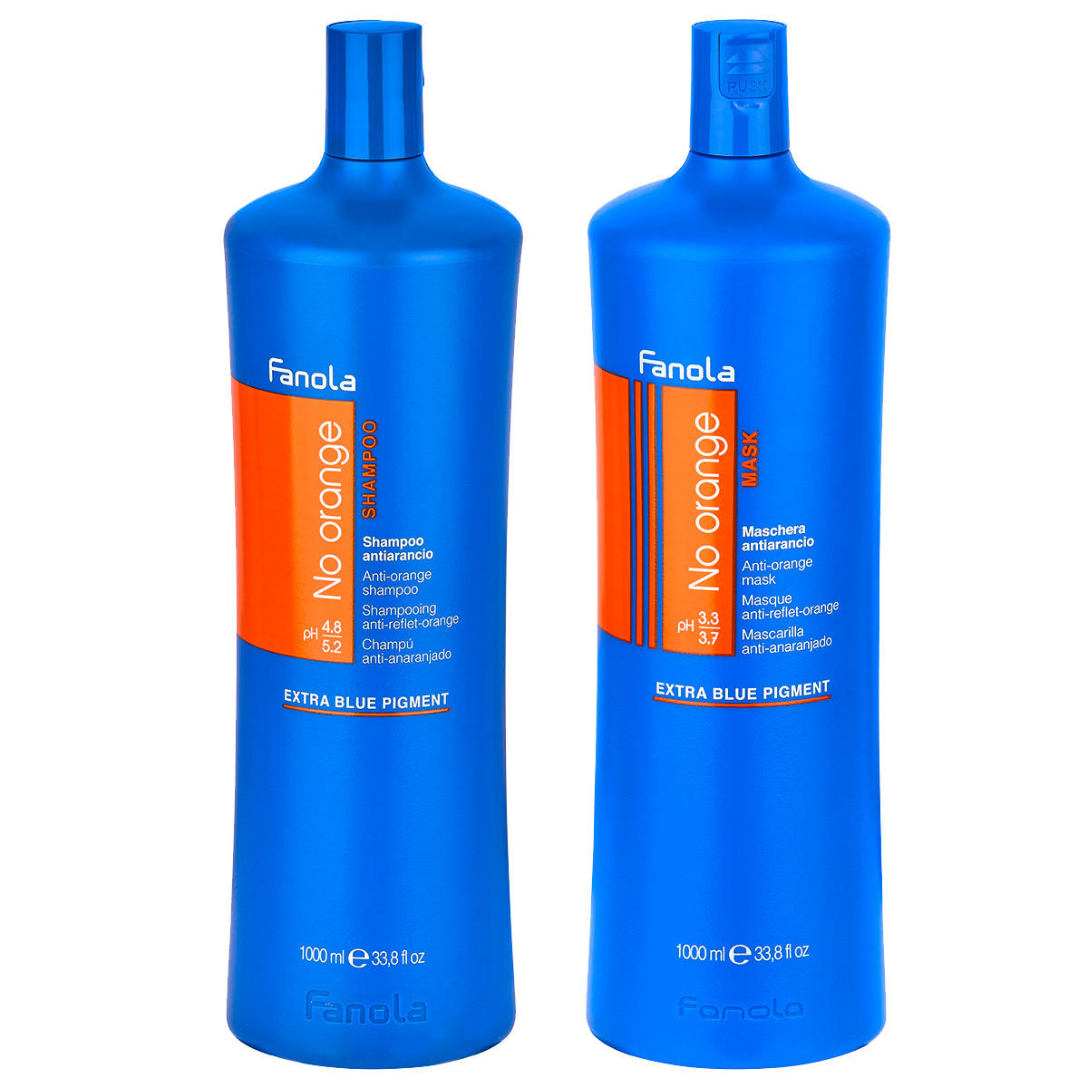 Fanola No Orange Set 2 (Shampoo 1000 ml + Mask 1000 ml)  - 1