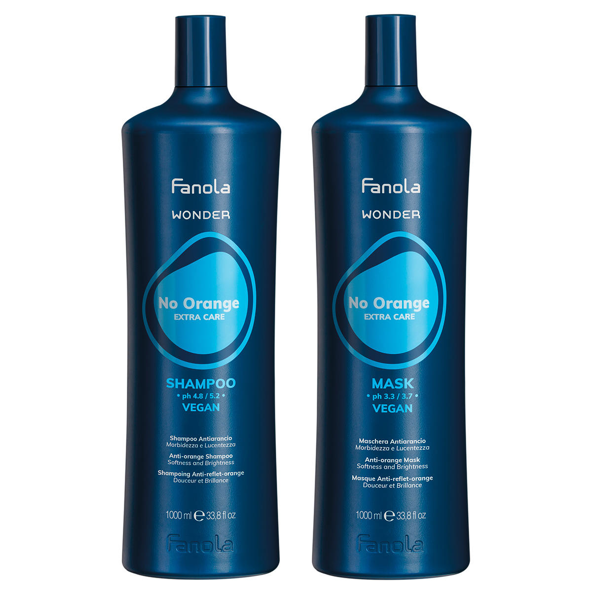 Fanola Wonder No Orange Set 2 (Shampoo 1000 ml + Mask 1000 ml)  - 1