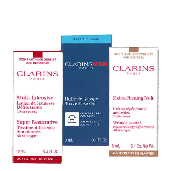 CLARINS prodotto per la cura del lusso, assortito, un campione di lusso  - 1