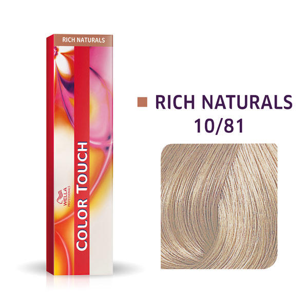 Wella Color Touch Rich Naturals 10/81 Rubio claro perlado ceniza - 1