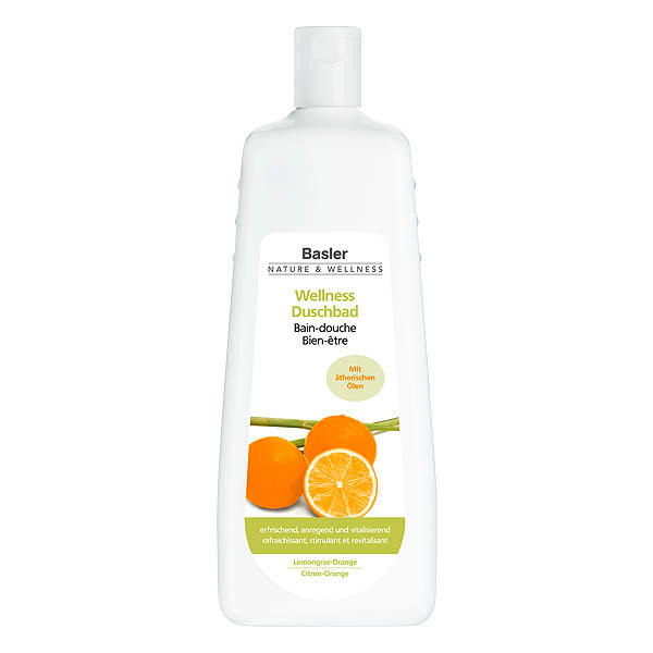 Basler Nature & Wellness Baño de ducha Wellness Hierba de limón-Naranja Botella económica de 1 litro - 1