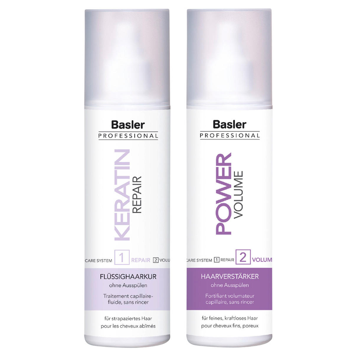 basler Keratin Care System (Flüssighaarkur 200ml + Haarverstärker 200ml) 400 ml - 1