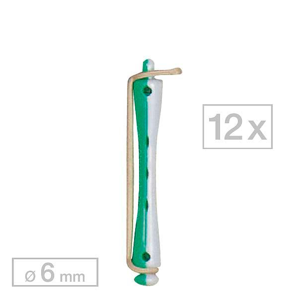 Efalock Rizador permanente corto Verde/Blanco Ø 6 mm, Por paquete de 12 piezas - 1