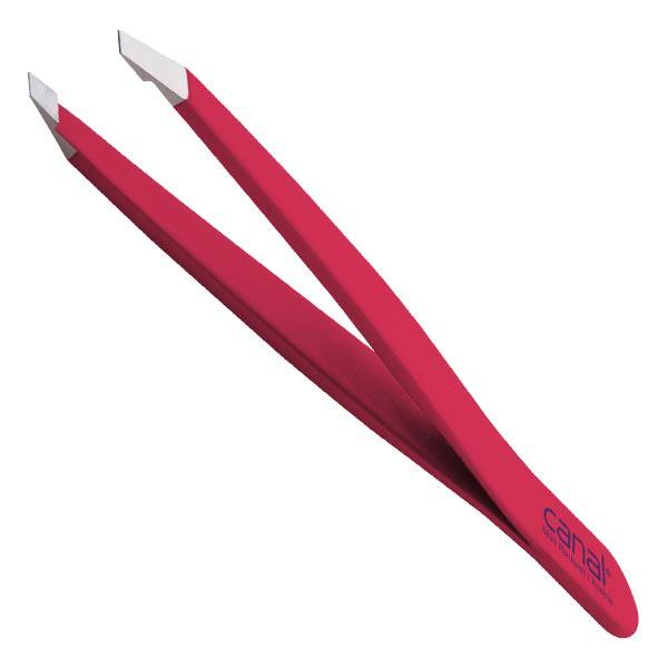 Canal Haarpinzette, gerade, fuchsia, rostfrei, 9 cm fuxia - 1