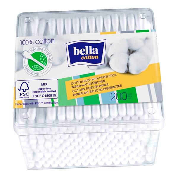 Bella Cotton Bastoncillos de algodón con eje de papel 200 piezas - 1