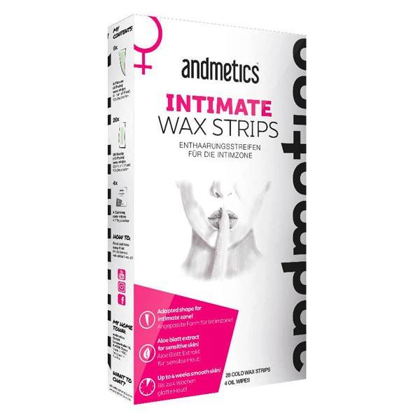 andmetics professional Intimate Wax Strips Enthaarungsstreifen 28 Stück - 1