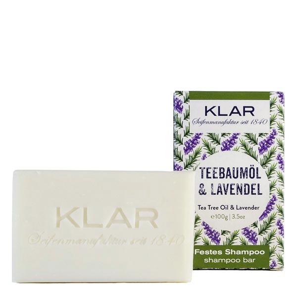 KLAR Shampoo solido all'olio dell'albero del tè e alla lavanda Olio dell'albero del tè e lavanda 100 g - 1