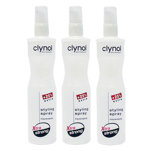 Clynol Stylingspray Xtra strong Frisurenspray Trio Set (3 x 250ml) sehr starker Halt 750 ml - 1