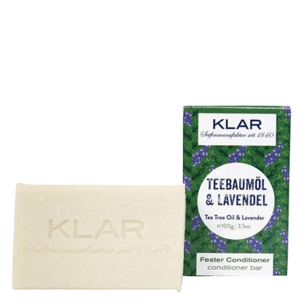 KLAR Fester Conditioner Teebaumöl & Lavendel 100 g - 1
