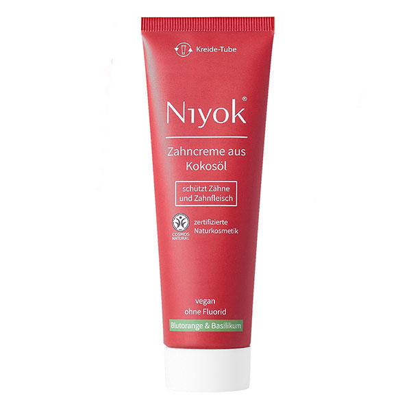 Niyok Coconut oil toothpaste - blood orange & basil 75 ml - 1