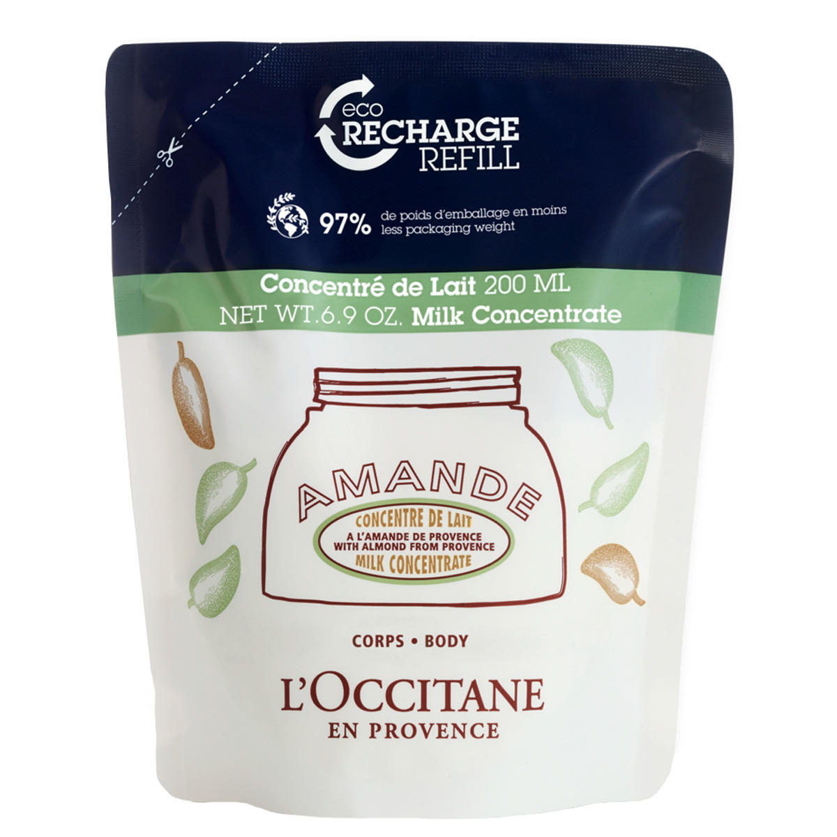 L'Occitane Mandel Crème raffermissante pour le corps Refill 200 ml - 1
