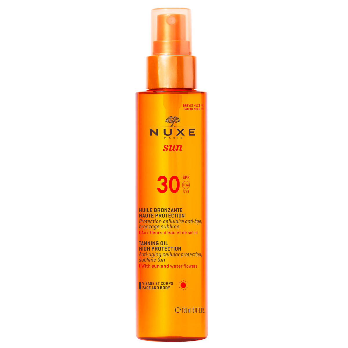 NUXE Sun Aceite solar cara y cuerpo SPF 30 150 ml - 1