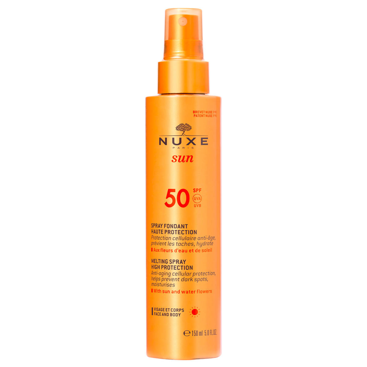 NUXE Sun Spray solar cara y cuerpo SPF 50 150 ml - 1