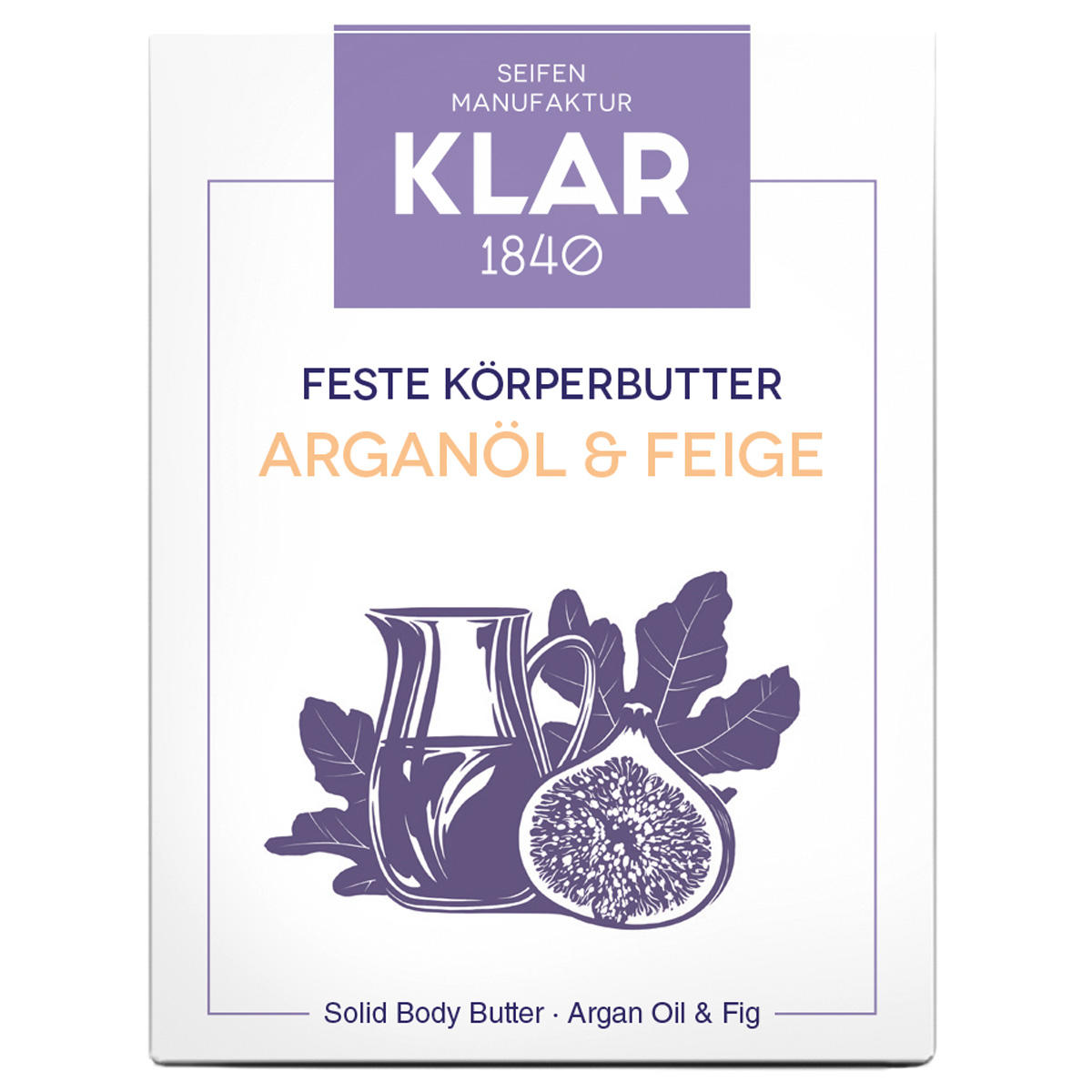 KLAR Solid Body Butter Arganolie & Vijg 60 g - 1