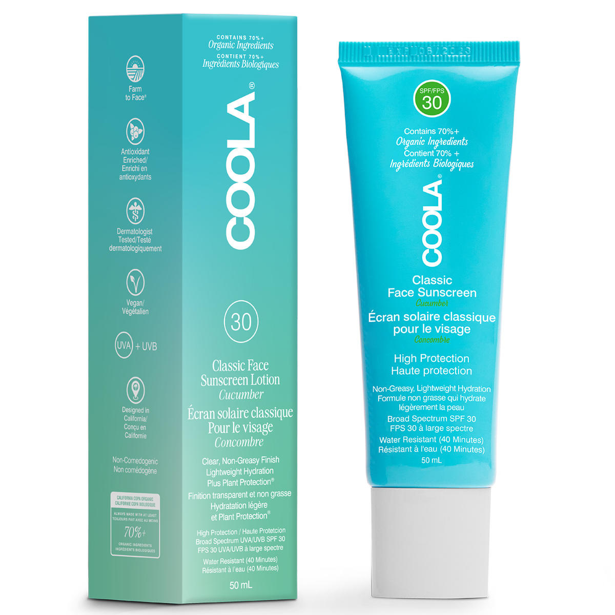 Coola Classic Face Sunscreen Cucumber SPF 30 50 ml - 1