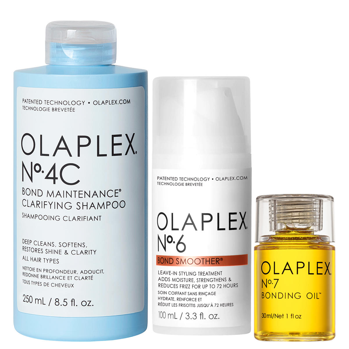 Olaplex Protect & Shine Set No.4C Shampoo + No.6 Leave In + No.7 Haaröl  - 1