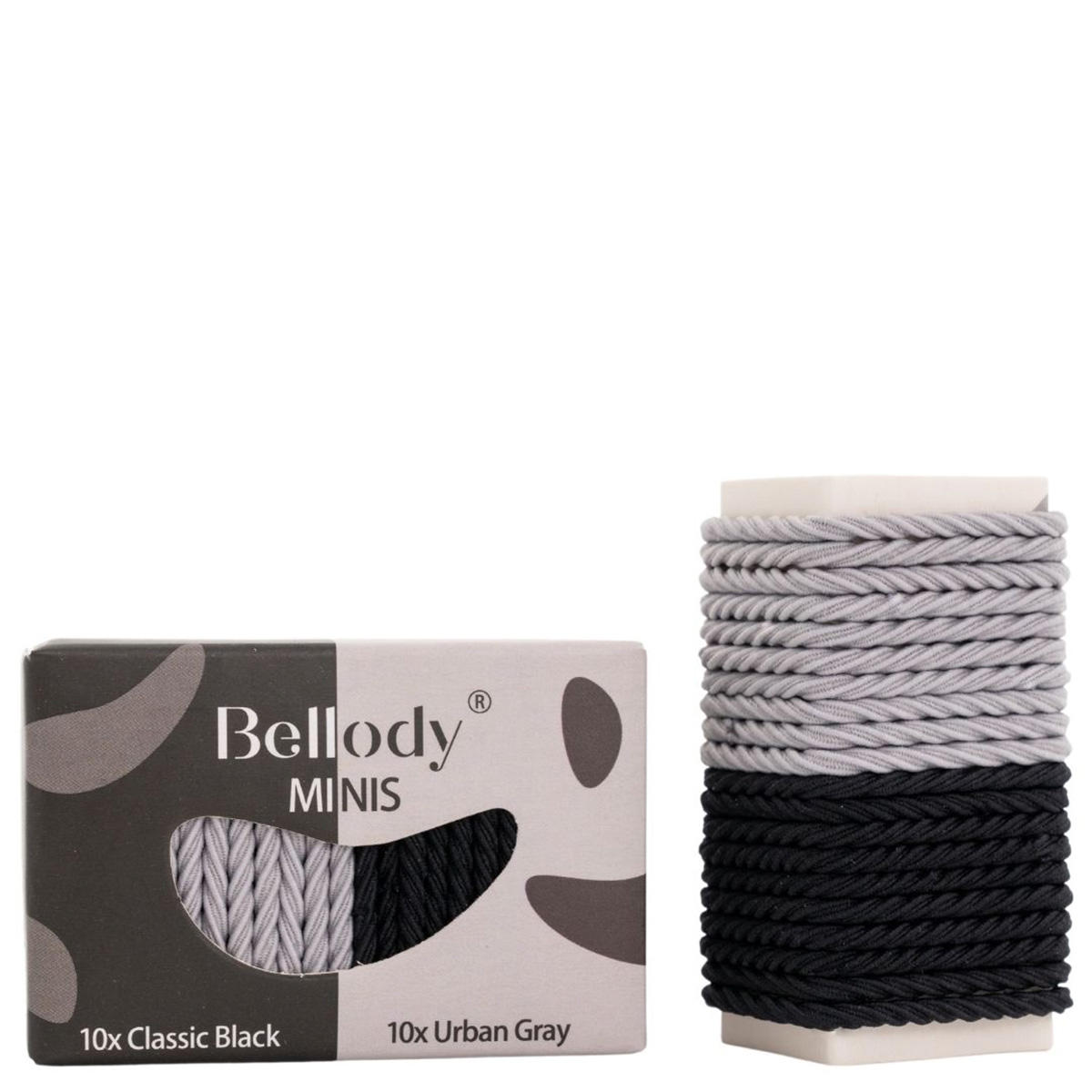 Bellody Minis scrunchies Negro/Gris 20 Stück - 1