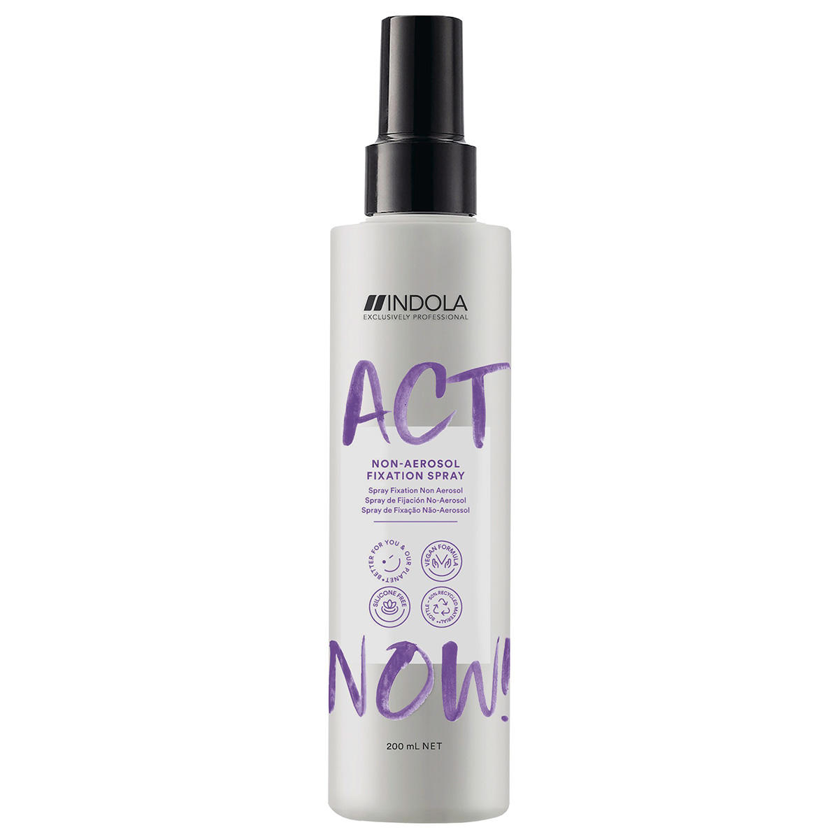 Indola ACT NOW! Non-Aerosol Fixation Spray mittlerer Halt 200 ml - 1