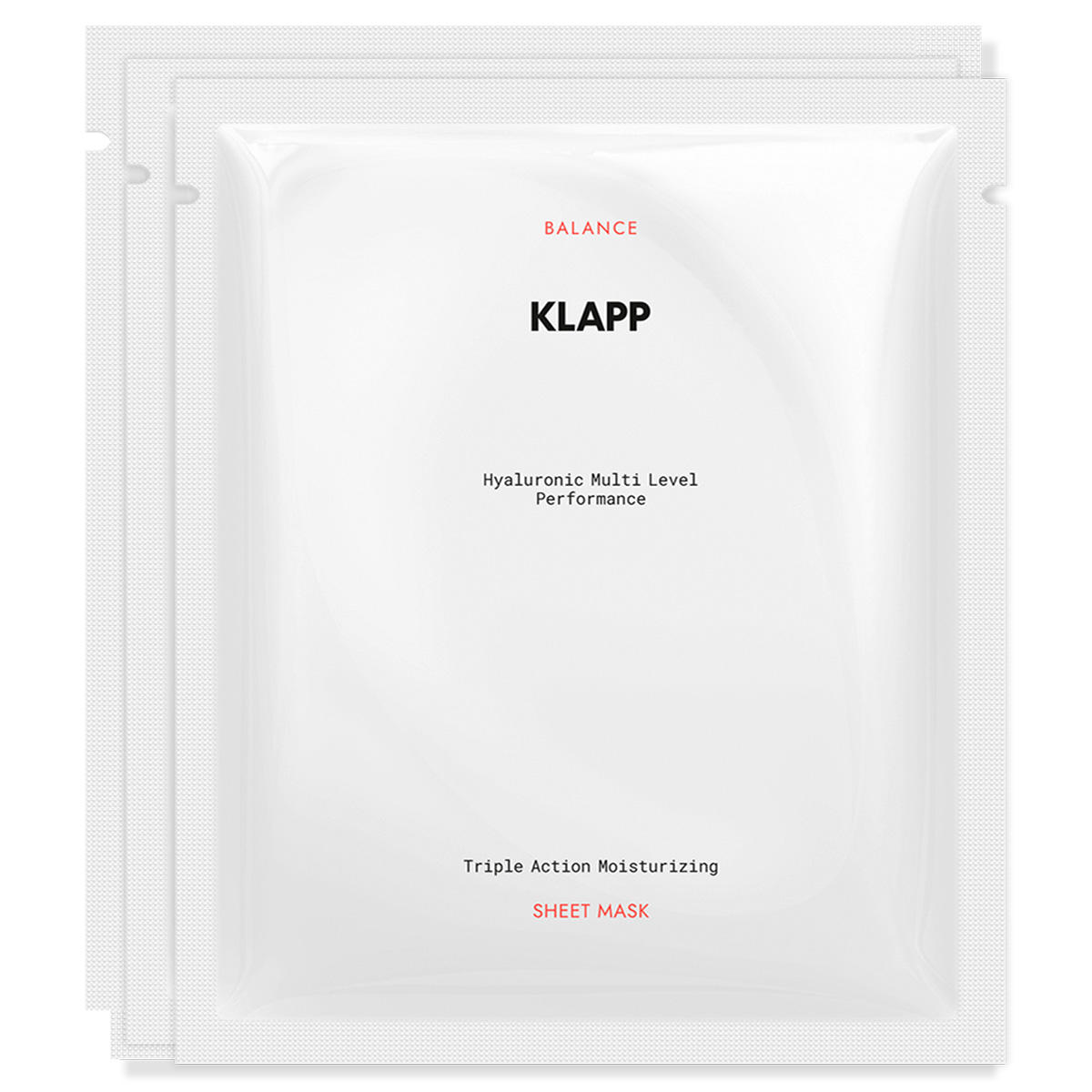 KLAPP Hyaluronic Multi Level Performance Triple Action Moisturizing Sheet Mask Pro Packung 3 Stück - 1