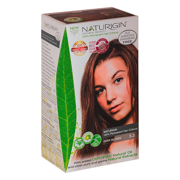 Naturigin Permanent Hair Color Cream Set 5.3 Dark Blonde - 1