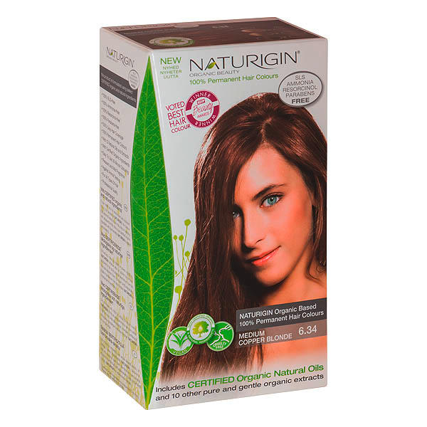 Naturigin Permanent Hair Color Cream Set 6.34 Medium Copper Blonde - 1