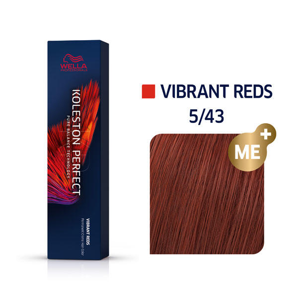 Wella Koleston Perfect Vibrant Reds 5/43 Light Brown Red Gold, 60 ml - 1