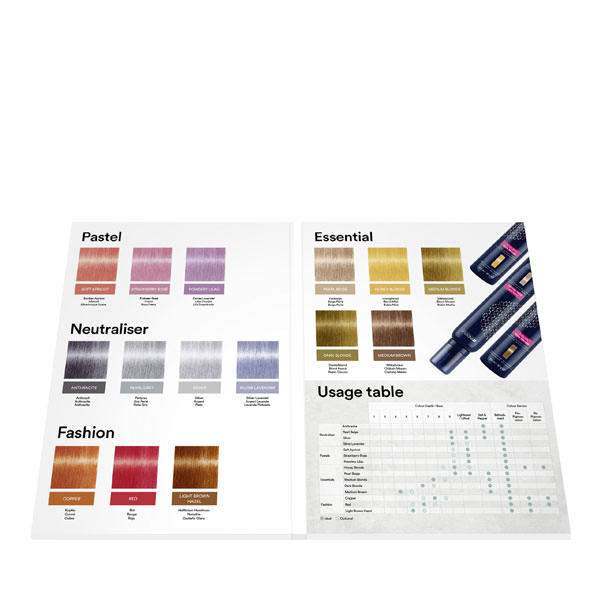 Indola Color Style Mousse printed color card  - 1