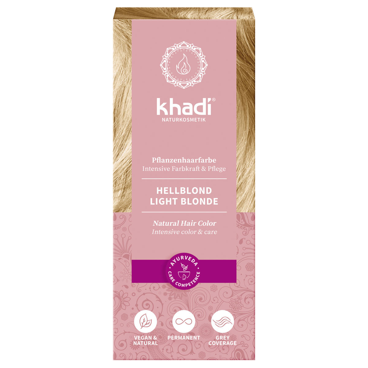 khadi Couleur de cheveux à base de plantes blond clair 100 g - 1