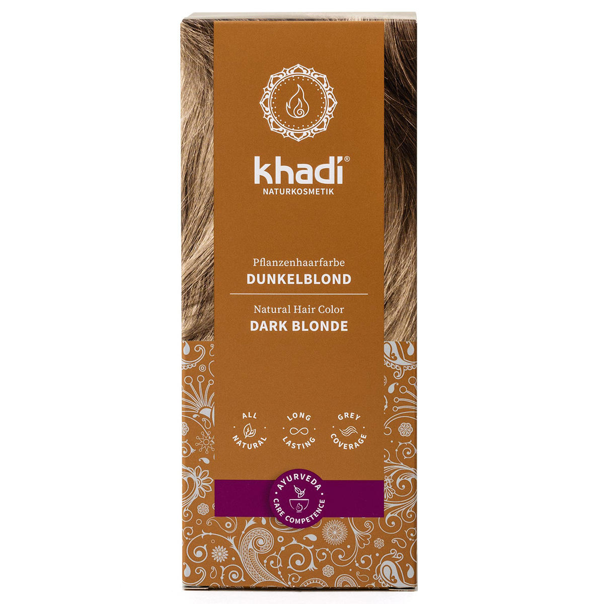 khadi Couleur de cheveux à base de plantes blond foncé 100 g - 1