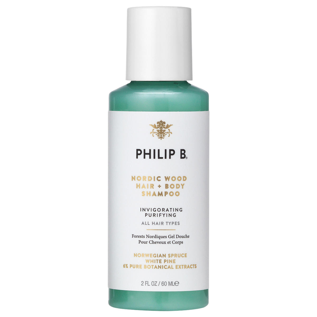 PHILIP B Nordic Wood Hair & Body Shampoo 60 ml - 1