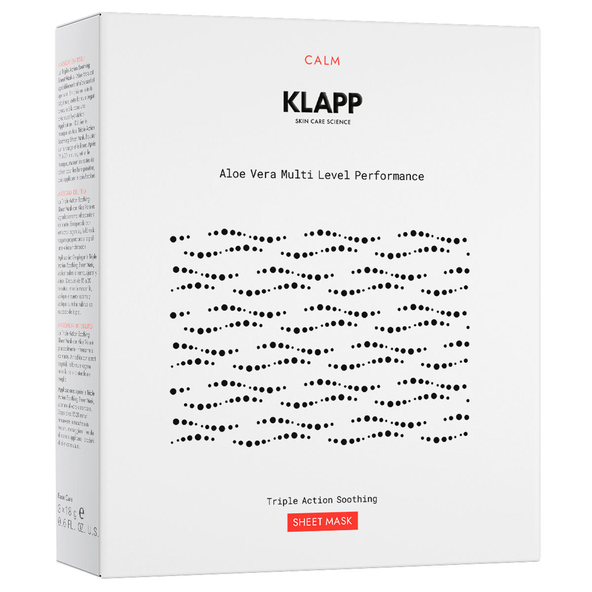 KLAPP Aloe Vera Multi Level Performance Triple Action Soothing Sheet Mask Pro Packung 3 Stück - 1