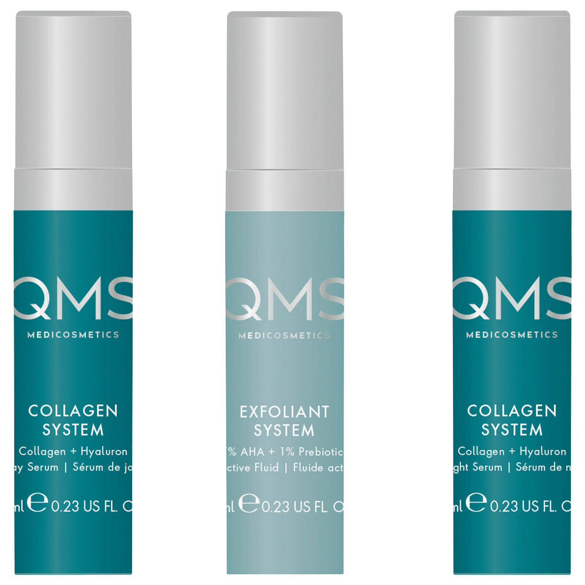QMS Collagen + Exfoliant Set Medium 3 x 7 ml  - 1