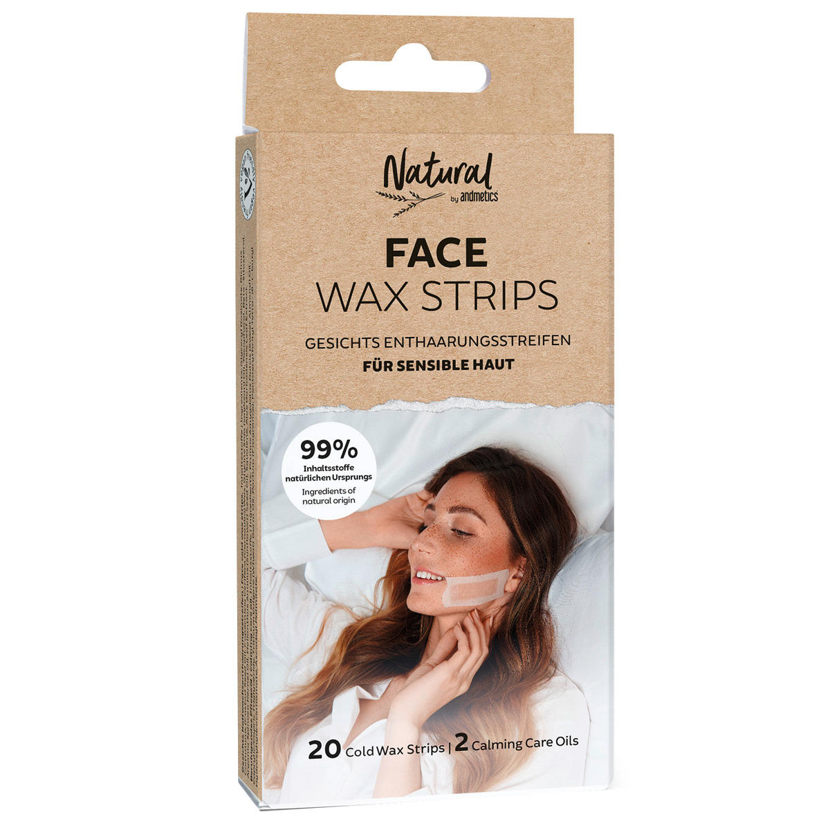 andmetics professional FACE Wax Strips 20 Stück - 1