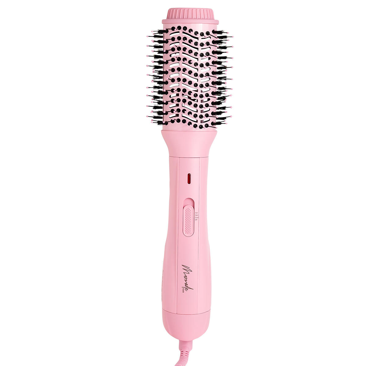 Mermade Hair Cepillo de secado Cepillo de aire caliente rosa  - 1