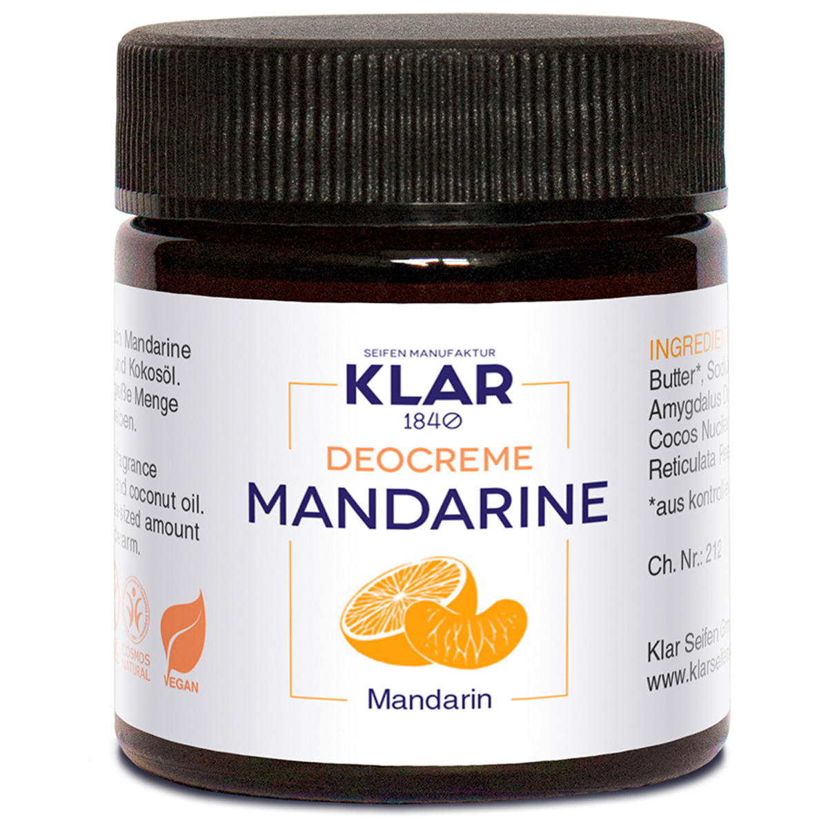 KLAR Crème déodorante à la mandarine 30 ml - 1