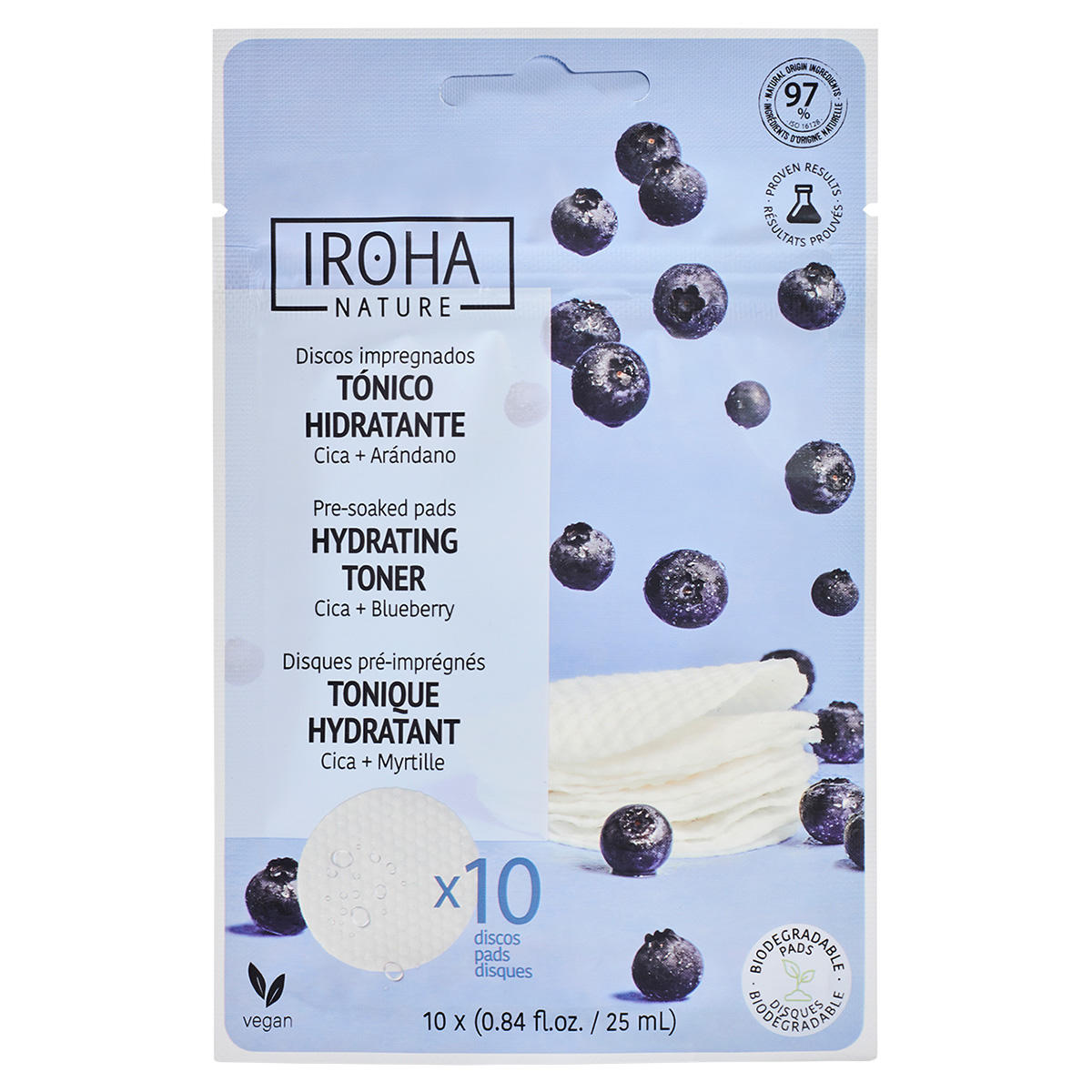 IROHA nature Hydrating Toner Pads Pro Packung 10 Stück - 1