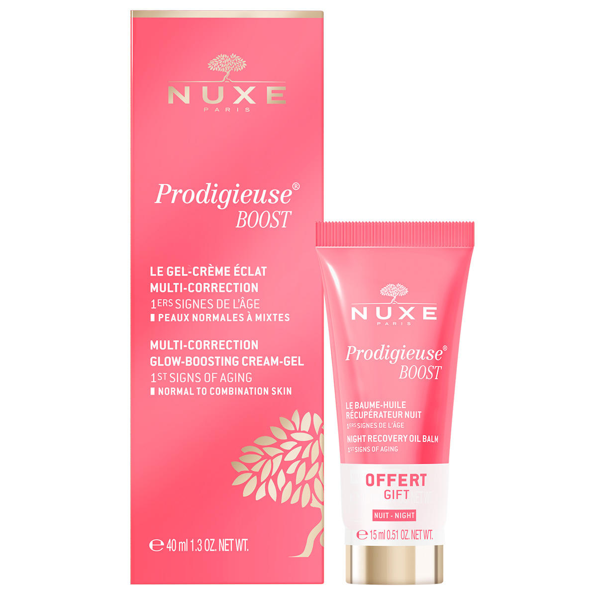 NUXE Prodigieuse BOOST Cream-Gel and Oil Balm Set   - 1