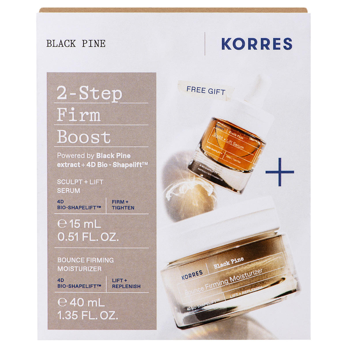 KORRES Black Pine 4D Set 2-Step Boost for firming  - 1