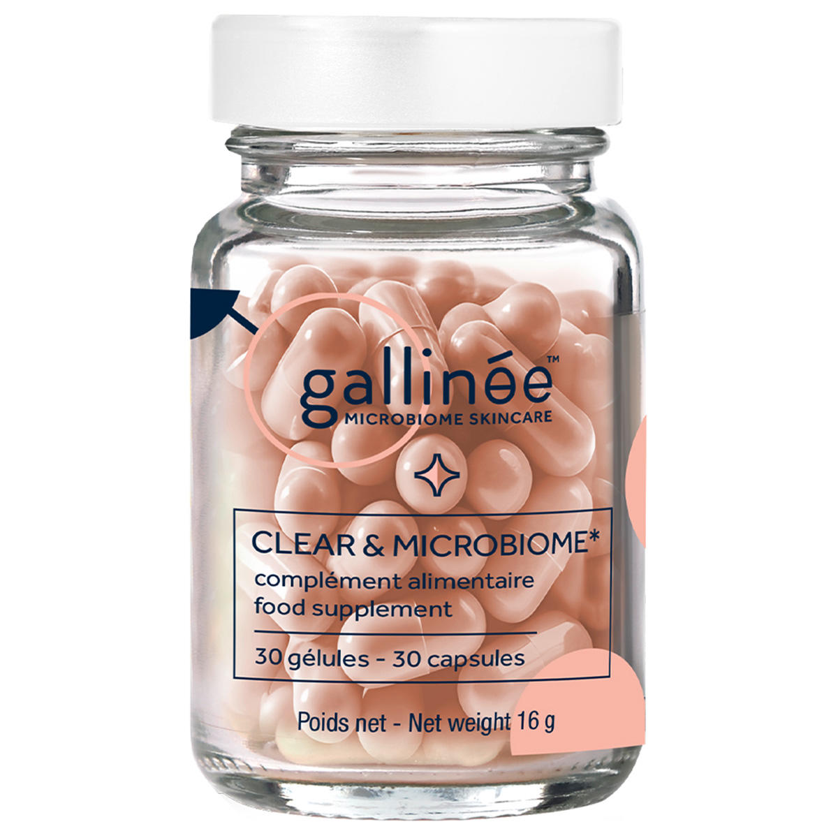 Gallinée Complemento alimenticio Clear & Microbiome Lata 30 cápsulas - 1