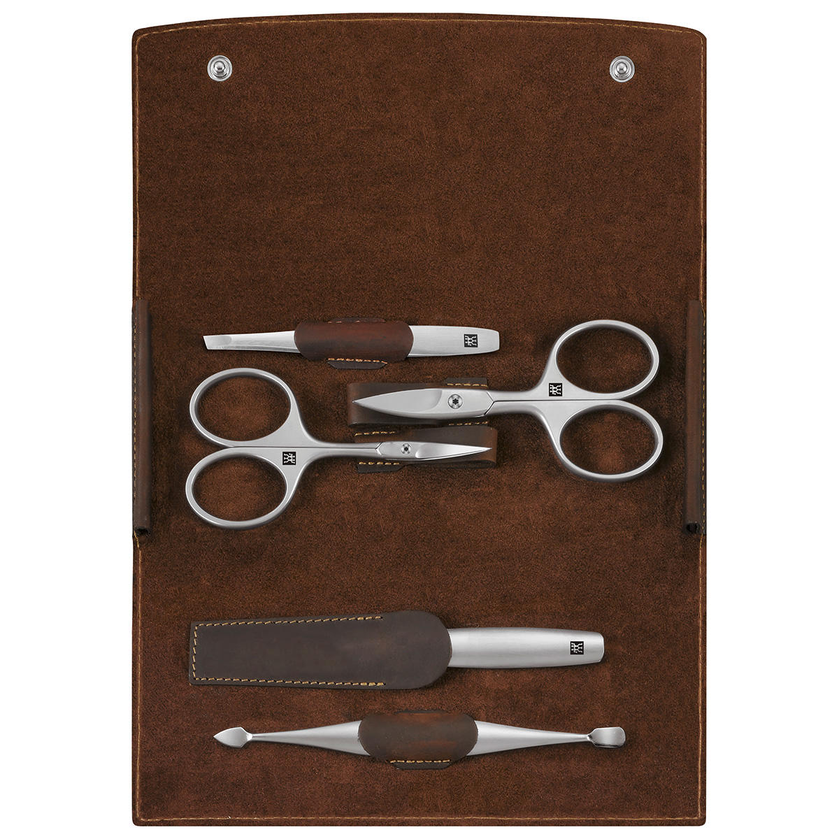 ZWILLING Estuche de manicura premium de 5 piezas en marrón  - 1