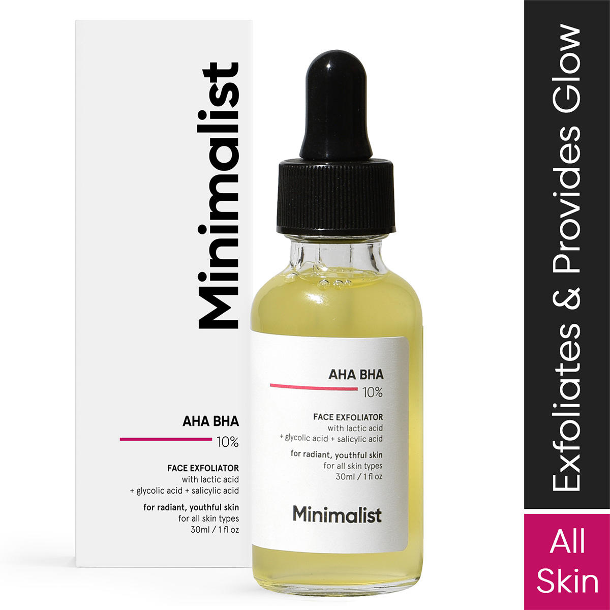 Minimalist AHA BHA 10% Face Exfoliator 30 ml - 1