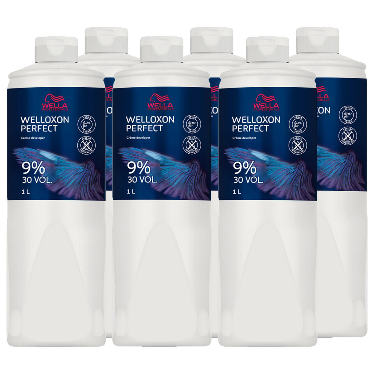 Wella Professionals Welloxon Perfect Creme Developer 6er Set 9 % - 30 Vol. 6 x 1 Liter - 1