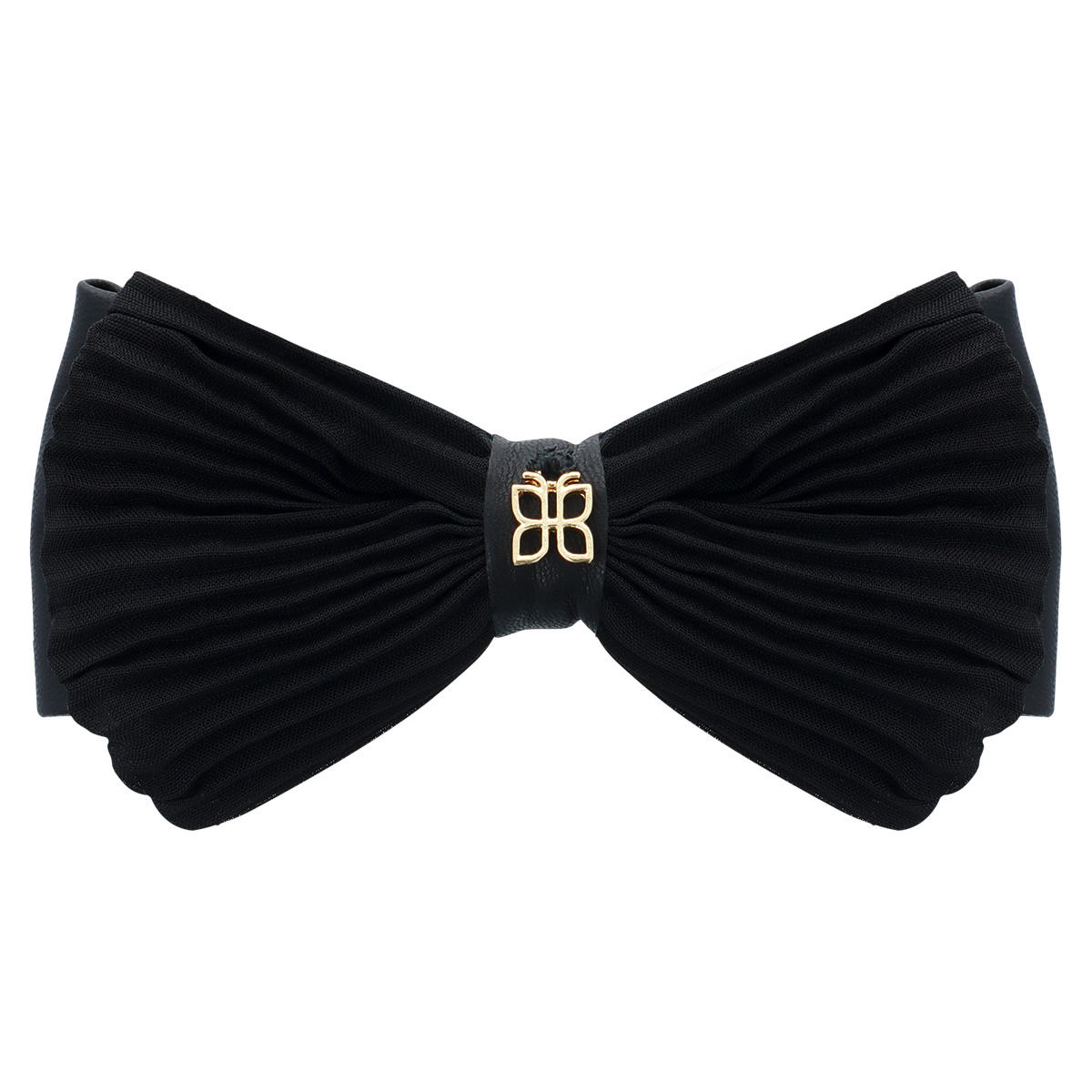 PARSA Beauty Patentspange mit Schleife Schwarz  - 1